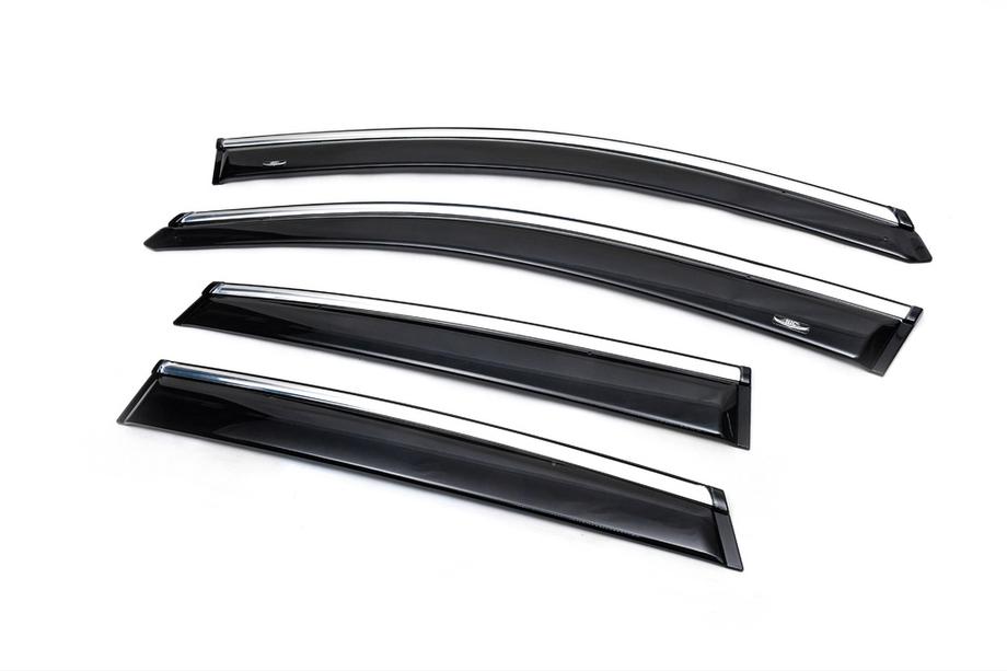 Honda CRV 2012–2016 Vetrni deflektorji oken s kromirano letvijo (4 kosi, HIC) Fotografija 2