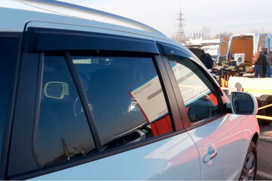 Hyundai Santa Fe 3 2012–2018 Deflektorji oken (4 kosi, HIC) Image