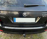 Skoda Superb 2009–2015 Zaščitna letev zadnjega odbijača Carmos V1 (SW, nerjaveče jeklo) fotografija 1