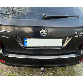 Zaščitna letev zadnjega odbijača Carmos V1 (SW, nerjaveče jeklo) Skoda Superb 2009–2015 fotografija 1