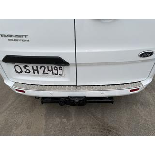 Zaščitna letev zadnjega odbijača Carmos (nerjavno jeklo) Ford Custom 2013–2022 fotografija 1