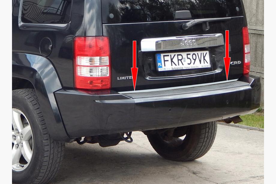 Jeep Cherokee/Liberty 2007–2013 Zaščitna letev roba prtljažnika (nerjaveče jeklo) Image