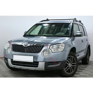 Kromirane obrobe meglenk iz nerjavečega jekla (2009-2013, 2 kos.) Skoda Yeti 2009–2017 fotografija 1