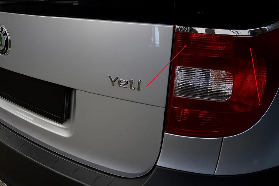 Skoda Yeti 2009–2017 Okrasni pokrovi za zadnje luči (2 kosa, nerjaveče jeklo) Fotografija 1