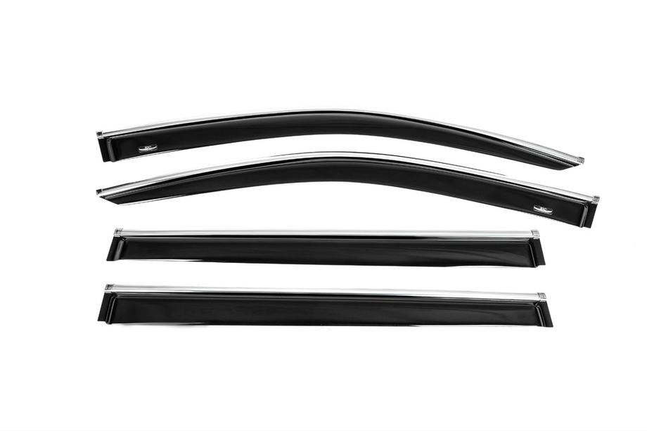 Toyota Highlander 2013–2019 Vetrni deflektorji oken s kromirano letvijo (4 kosi, HIC) Image
