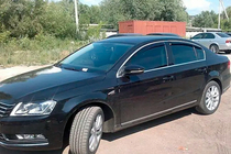 Volkswagen Passat B6 2006–2012 Deflektorji oken s kromirano letvico SW (4 kosi, HIC) fotografija 8
