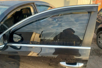 Volkswagen Passat B6 2006–2012 Deflektorji oken s kromirano letvico SW (4 kosi, HIC) fotografija 2