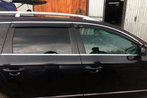 Volkswagen Passat B6 2006–2012 Deflektorji oken s kromirano letvico SW (4 kosi, HIC) fotografija 3