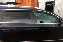 Volkswagen Passat B7 2012–2015 Vetrni deflektorji oken s kromirano letvijo SW (4 kosi, EU, HIC) fotografija 7