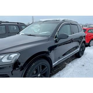 Vetrni deflektorji oken s kromirano letvijo (4 kosi, HIC) Volkswagen Touareg 2010–2018 fotografija 1