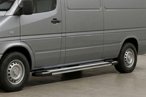 Volkswagen LT 1995–2006 Stranski pragovi Rainbow (2 kosa, aluminij) fotografija 1