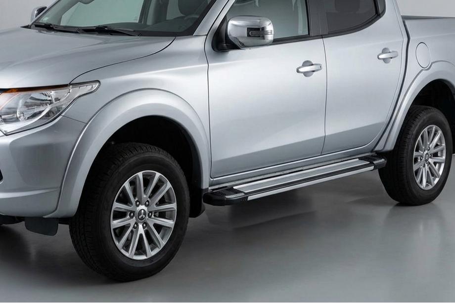 Mitsubishi L200 2006–2015 Stranske stopnice Rainbow (2 kosa, aluminij) Image