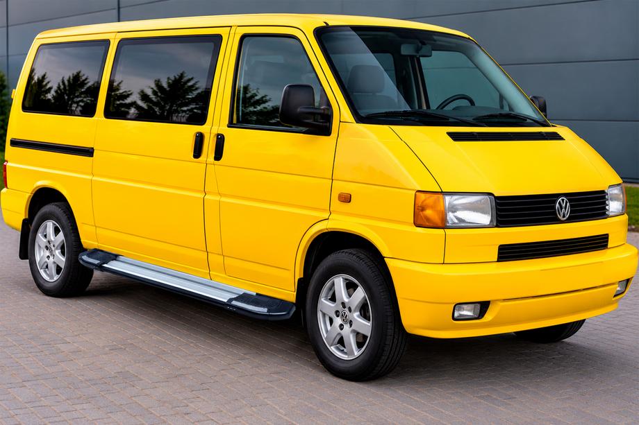 Volkswagen T4 Transporter 1990–2003 Stranski pragovi Rainbow (2 kosa, aluminij) Kratka medosna razdalja Image