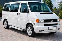 Volkswagen T4 Caravelle/Multivan 1990–2003 Stranski pragovi Rainbow (2 kosa, aluminij) Dolga medosna razdalja fotografija 1