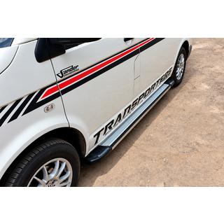 Stranski pragovi Rainbow (2 kosa, aluminij) Volkswagen T5 Multivan 2003–2010 fotografija 3