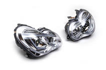 Mercedes razred C W203 2000–2007 Sprednji žarometi z LED pozicijskimi lučmi (2 kosa) Temni fotografija 3
