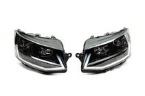 Volkswagen T6 2015–2024 Sprednji žarometi z LED lučmi Black (2015-2019, 2 kos) fotografija 3
