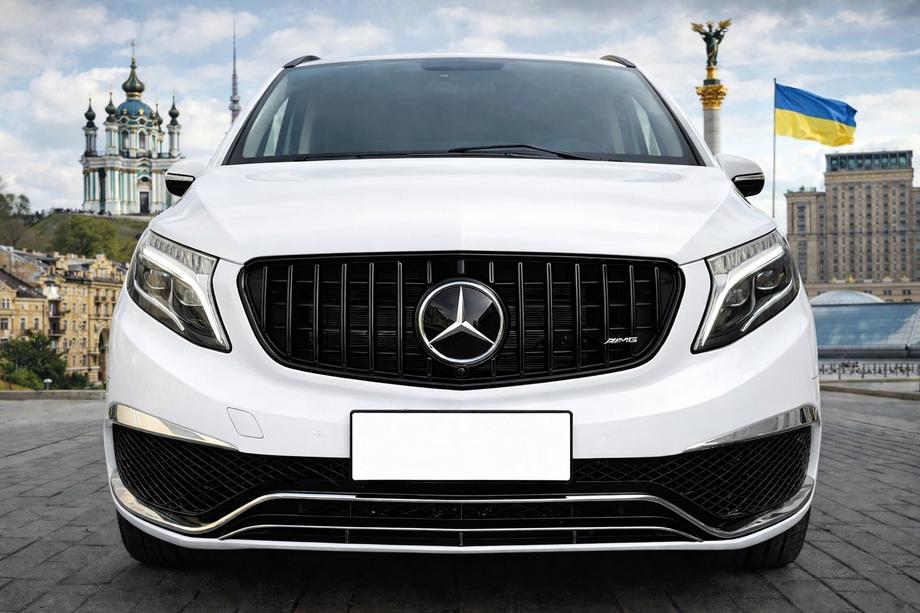 Mercedes Vito/V-razred W447 2014– Sprednja maska hladilnika GT Panamericana Black (2014-2019 za V-class) Fotografija 1