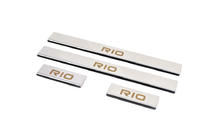 Kia Rio 2005–2011 Obloge pragov Carmos (4-delni komplet, inox) fotografija 2
