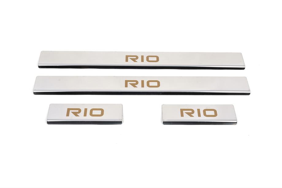 Kia Rio 2005–2011 Obloge pragov Carmos (4-delni komplet, inox) Image