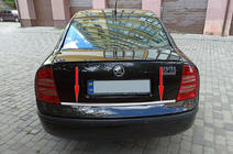 Skoda Superb 2001–2009 Zaščitna letev roba prtljažnika (nerjaveče jeklo) fotografija 1