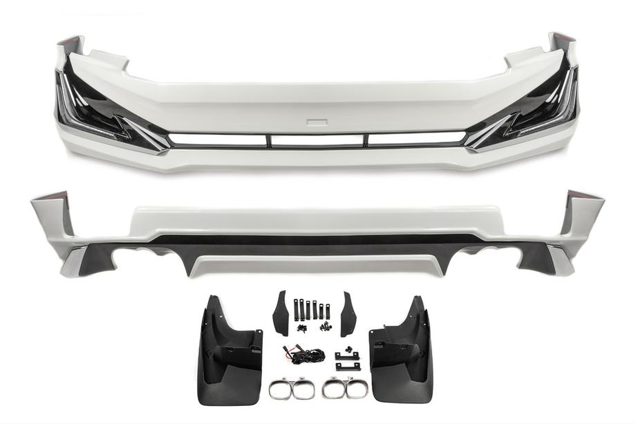 Toyota Land Cruiser Prado 150 2009–2023 Nastavki sprednjega in zadnjega odbijača Modelista V3-LED (2017-) Črna barva Image