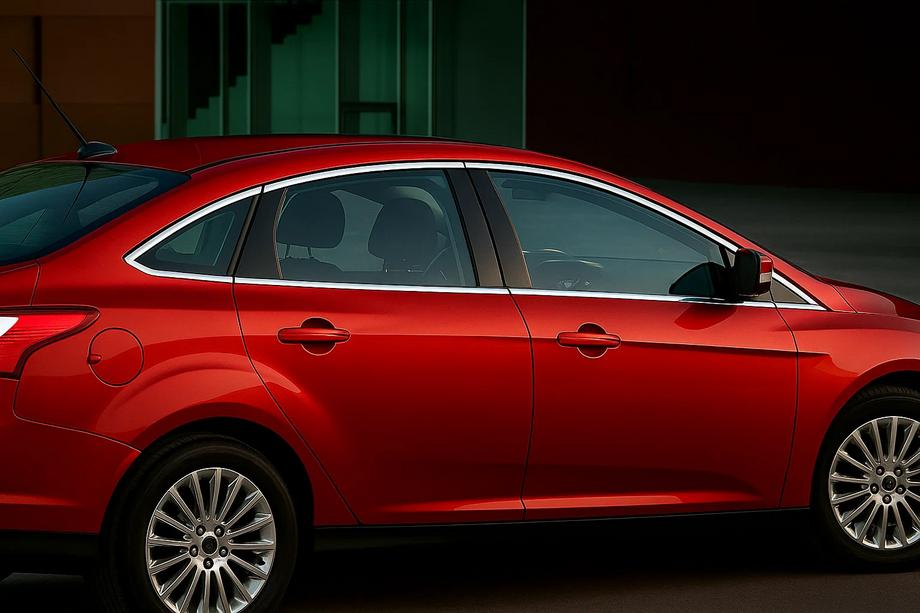 Ford Focus III 2011–2017 Kompletna kromirana obroba oken Sedan (12 kosov, nerjaveče jeklo) Image