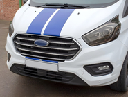 Ford Custom 2013–2022 Okrasne letvice za masko hladilnika 2018+ (4 kos, nerjaveče jeklo) fotografija 1