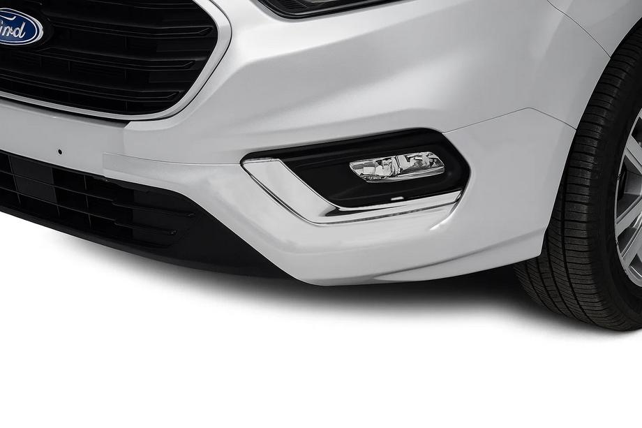 Ford Custom 2013–2022 Kromirani okrasni pokrovi meglenk 2018+ (2 kosa, nerjavno jeklo) OmsaLine - italijansko nerjavno jeklo Image