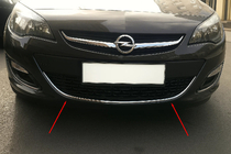 Opel Astra J 2009–2015 Zaščitna letev za sprednji odbijač OmsaLine (nerjaveče jeklo) fotografija 1