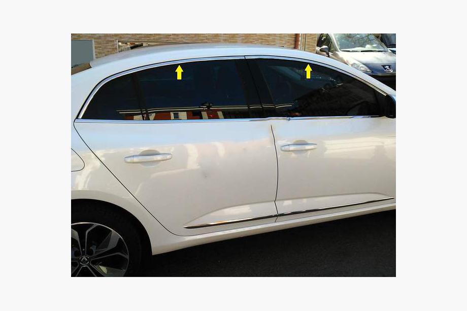 Renault Megane IV 2016–2025 Zgornje okenske letvice (Sedan, 6 kos, nerjavno jeklo) Image