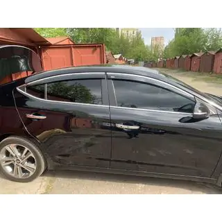 Vetrni deflektorji oken s kromirano letvico (4 kos, Niken)