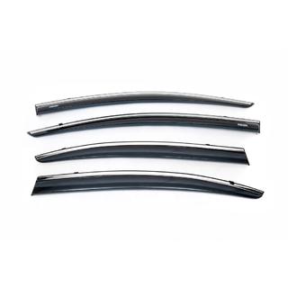 Vetrni deflektorji oken s kromirano letvico (4 kos, Niken) Honda Civic Sedan IX 2011–2016 fotografija 2