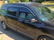 Dacia Lodgy 2012–2022 Vetrni deflektorji oken s kromirano letvico (4 kos, Niken) fotografija 1