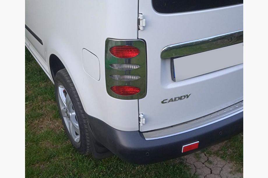 Volkswagen Caddy 2004–2010 Okrasne letve za zadnje luči V2 (2 kosa, nerjaveče jeklo) Carmos - turško nerjaveče jeklo Image