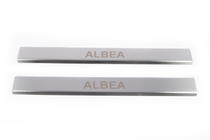 Fiat Albea 2002–2012 Zaščitne obloge pragov Carmos (2 kosa, inox) fotografija 2