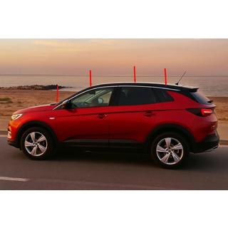 Zgornje letvice stekel (8 kos, nerjavno jeklo) Opel Grandland X 2017– fotografija 1