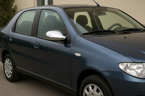 Fiat Albea 2002–2012 Kromirani pokrovi ogledal (2011↗, 2 kosa, plastika) OmsaLine - ABS plastika fotografija 2