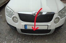 Skoda Yeti 2009–2017 Zimska obloga za masko hladilnika (spodnja, 2009-2013) fotografija 2