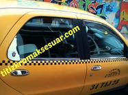 Fiat Albea 2002–2012 Zunanje okrasne letvice oken (4 kosi, nerjaveče jeklo) fotografija 2