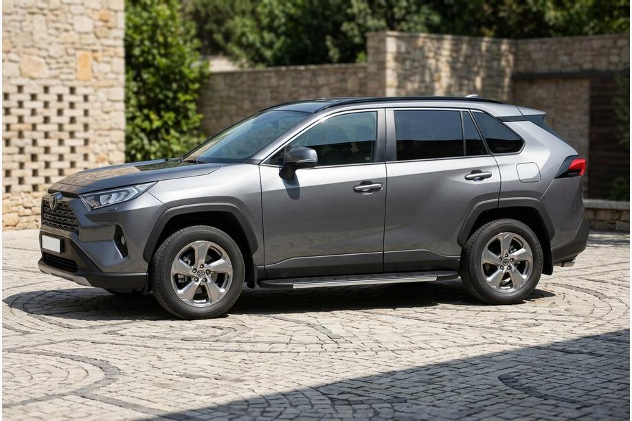Toyota Rav 4 2019–2025 Stranske stopnice Duru (2 kos, aluminij) Fotografija 1
