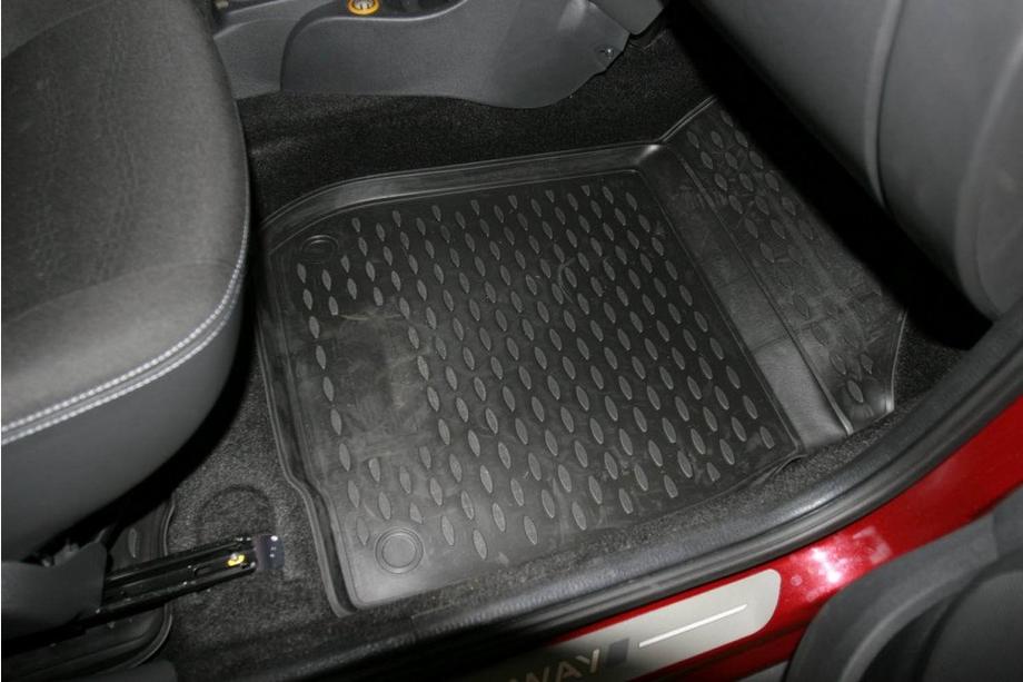 Renault Sandero 2007–2013 Gumijasti tepihi za kabino (4 kosi, Novline) Fotografija 3