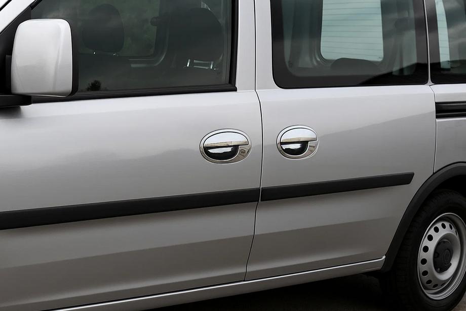 Opel Combo 2002–2012 Okrasne obloge kljuk z okvirjem (3‑vratni, nerjaveče jeklo) Image