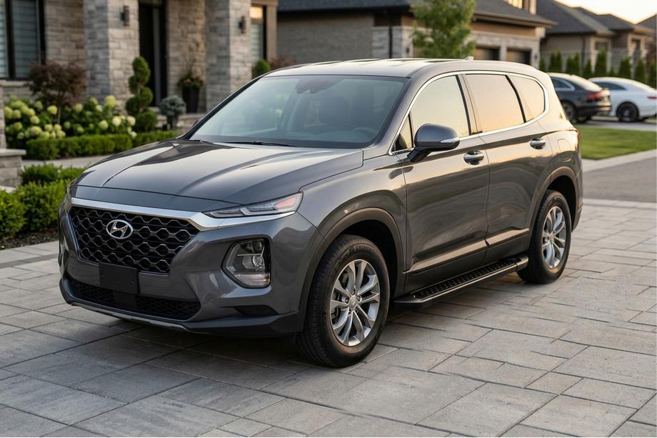 Hyundai Santa Fe 4 2018–2023 Bočne stopnice Allmond Black (2 kos, aluminij) Image