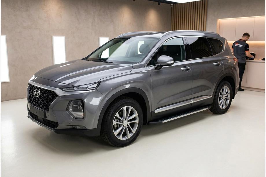 Hyundai Santa Fe 4 2018–2023 Stranski pragovi Fullmond (2 kosa, aluminij) Image