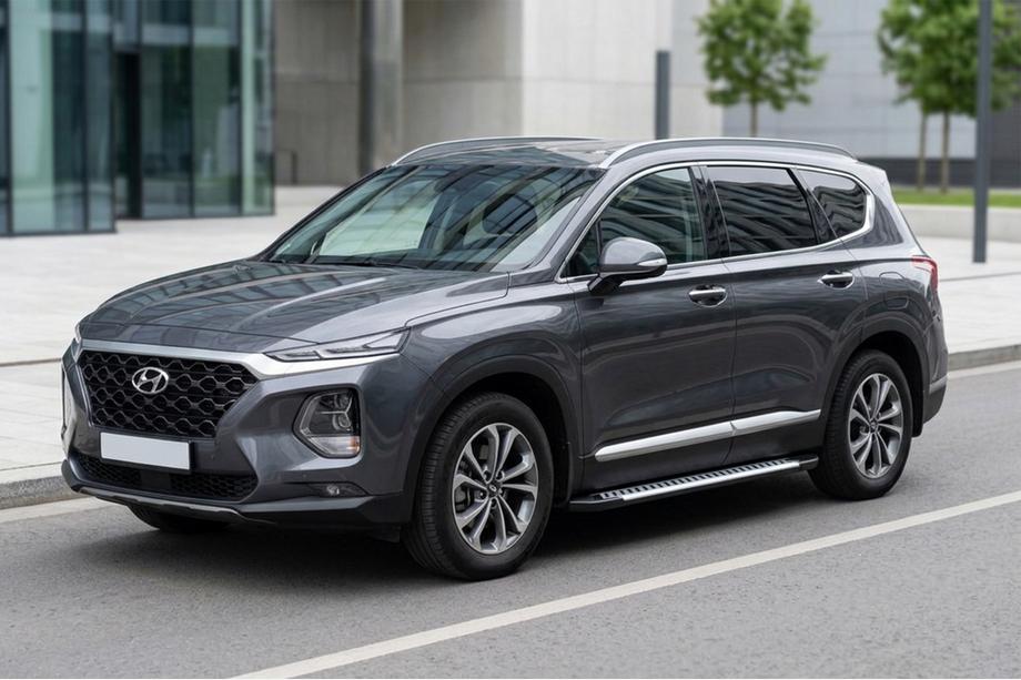 Hyundai Santa Fe 4 2018–2023 Stranske stopnice Line (2 kosa, aluminij) Image