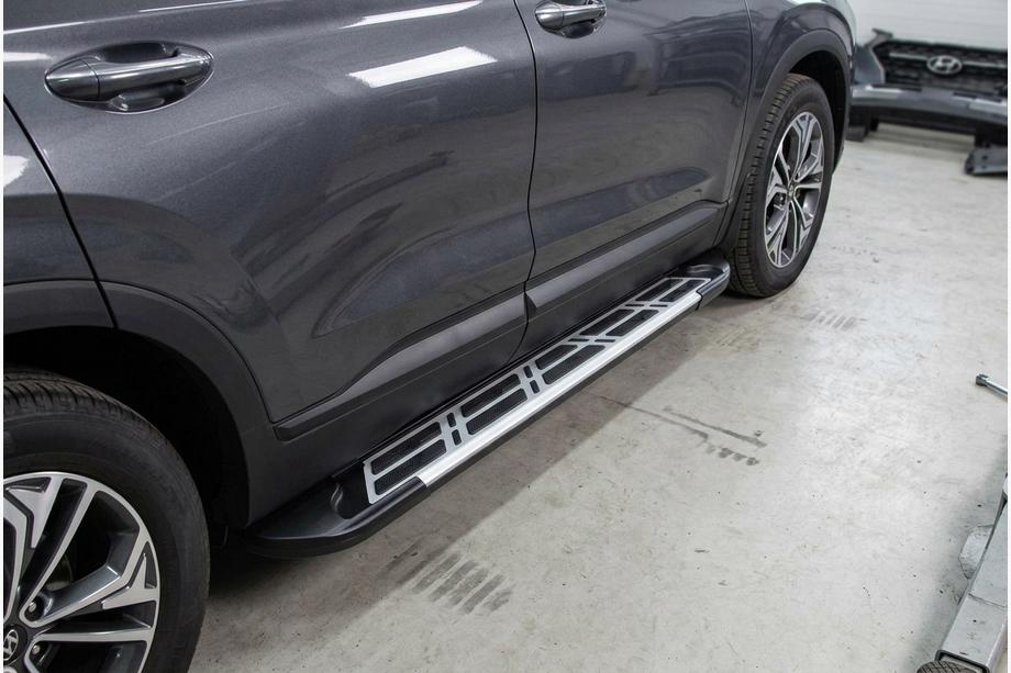 Hyundai Santa Fe 4 2018–2023 Bočni pragovi Sunrise (2 kos, aluminij) Image