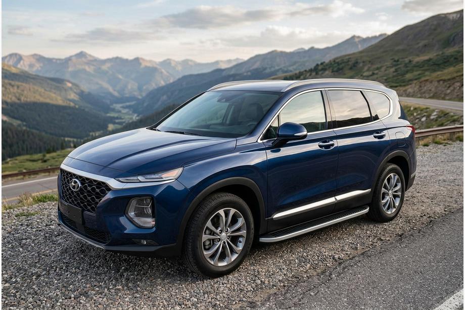 Hyundai Santa Fe 4 2018–2023 Stranske stopnice Tayga Grey (2 kos, aluminij) Image