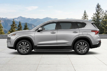 Hyundai Santa Fe 4 2018–2023 Stranski pragovi Tayga Black (2 kosa, aluminij) fotografija 1