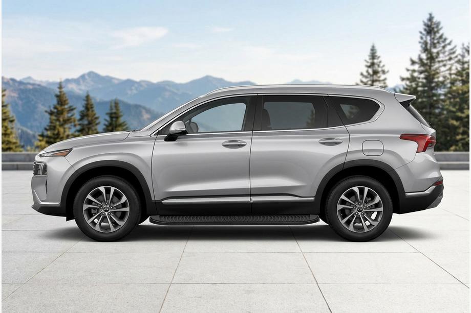 Hyundai Santa Fe 4 2018–2023 Stranski pragovi Tayga Black (2 kosa, aluminij) Image